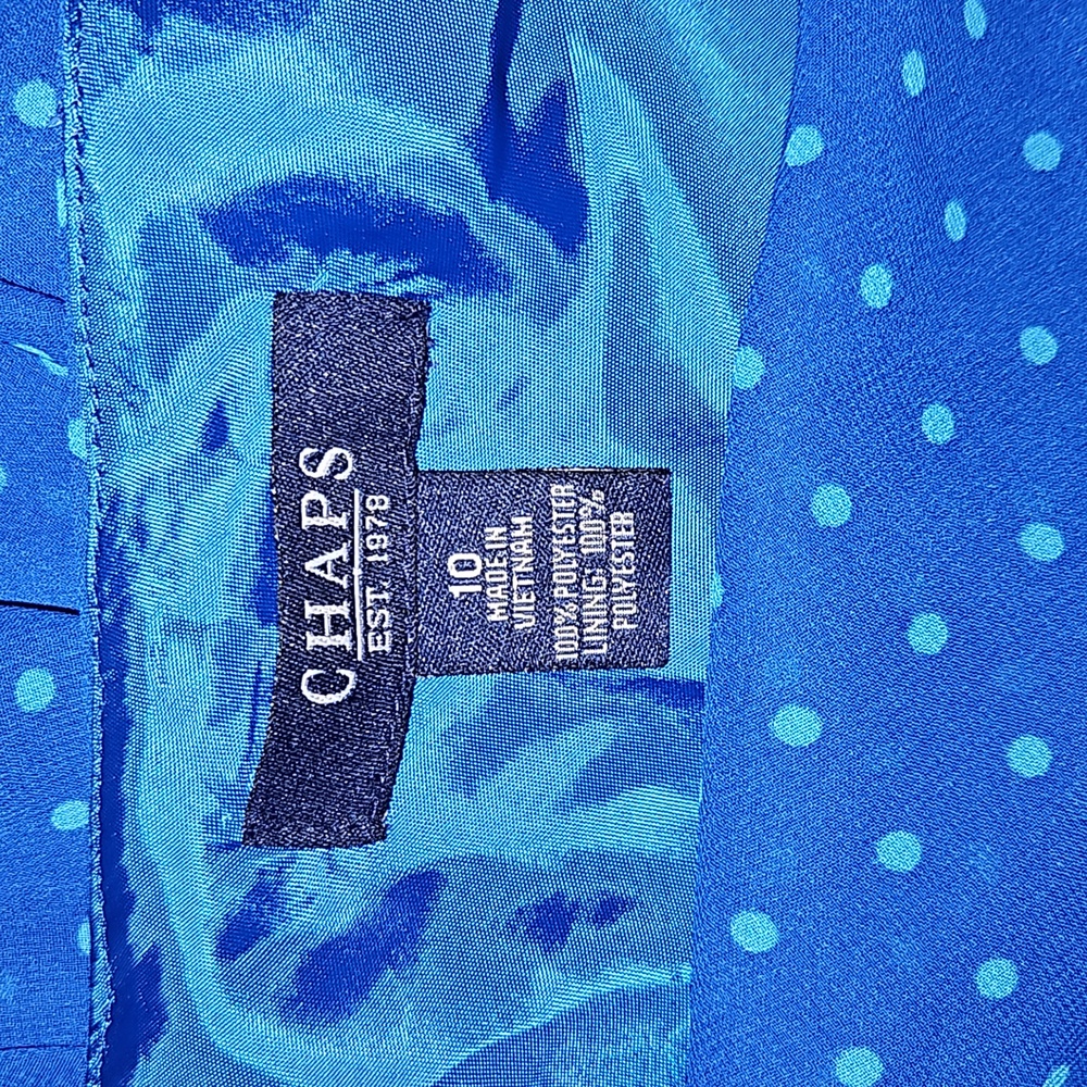 Chaps dress, blue on blue poka dots - Picture 4 of 7
